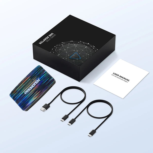 OTTOMOTION Android Ai Box Wireless CarPlay Adapter Android Auto Built in Youtube Netflix Spotify IPTV for Car with Wired Carplay